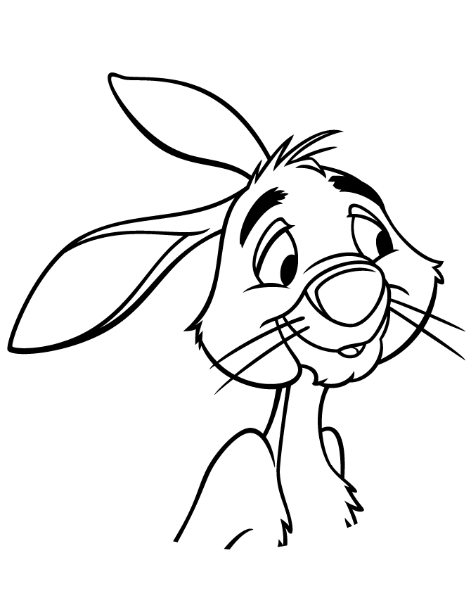 Disney Winnie The Pooh Rabbit Coloring Page | H & M Coloring Pages