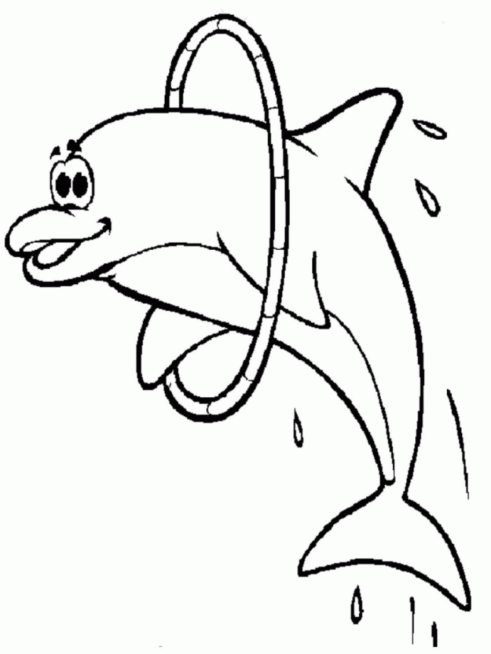 Dolphin Habitat Coloring Pages