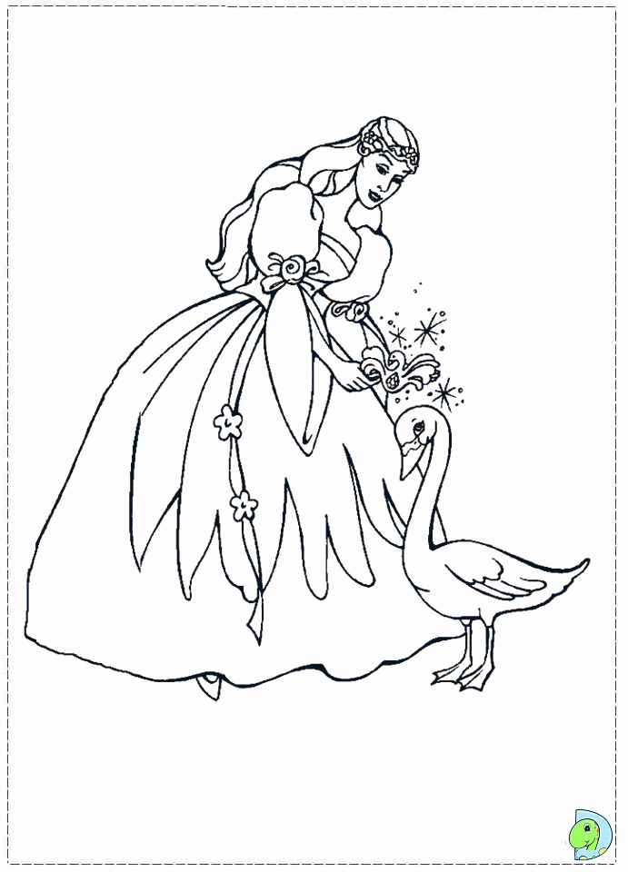 barbie odette Colouring Pages
