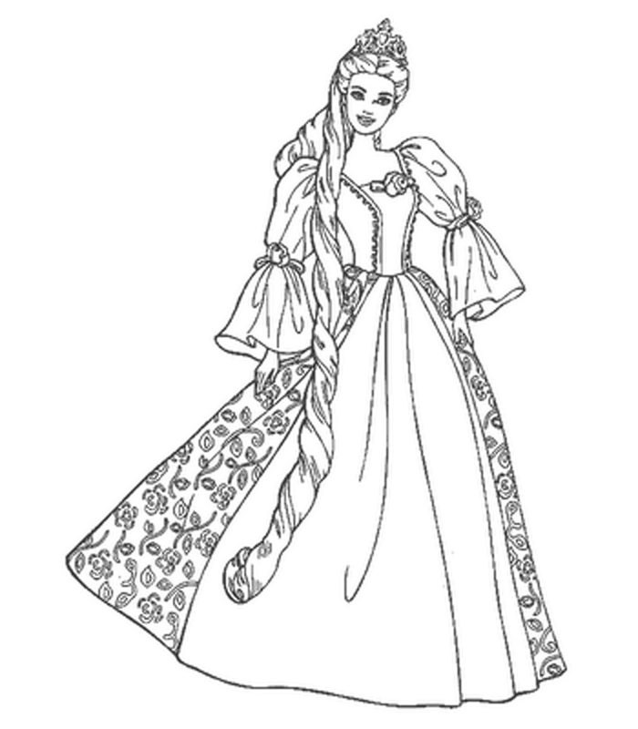 Free Printable Barbie Colouring Pages