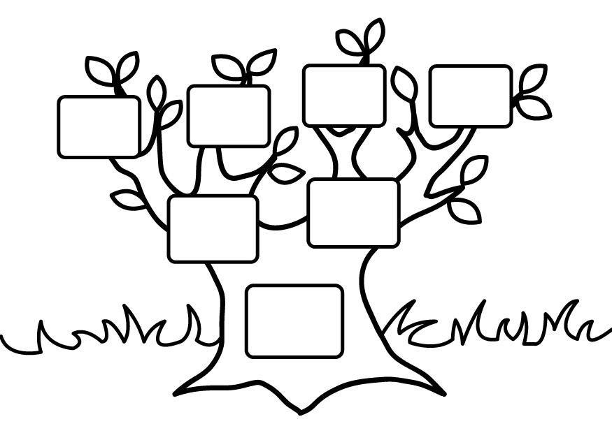 Coloring page empty family tree - img 26875.