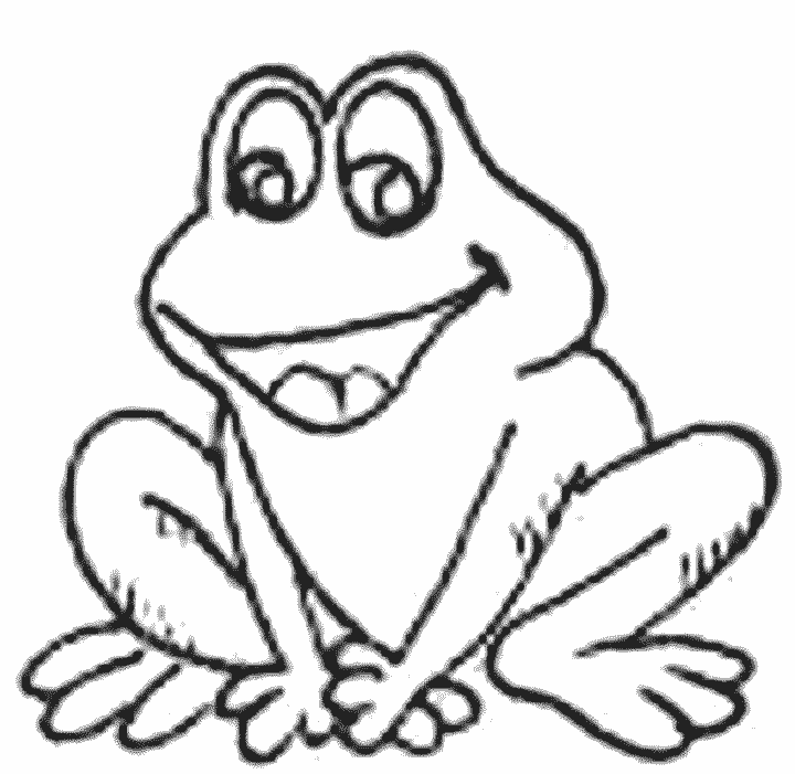 Cartoon Coloring Book Frogs