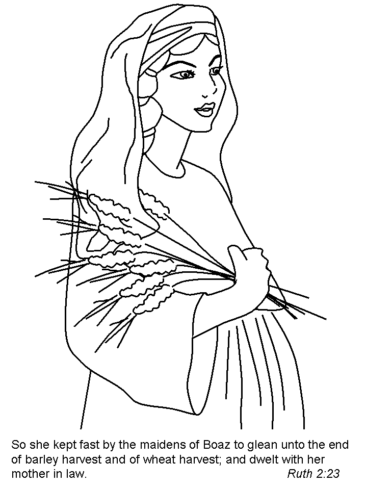 Ruth Bible Coloring Pages & Coloring Book