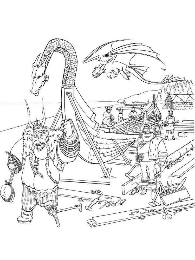 castle and dragon Colouring Pages
