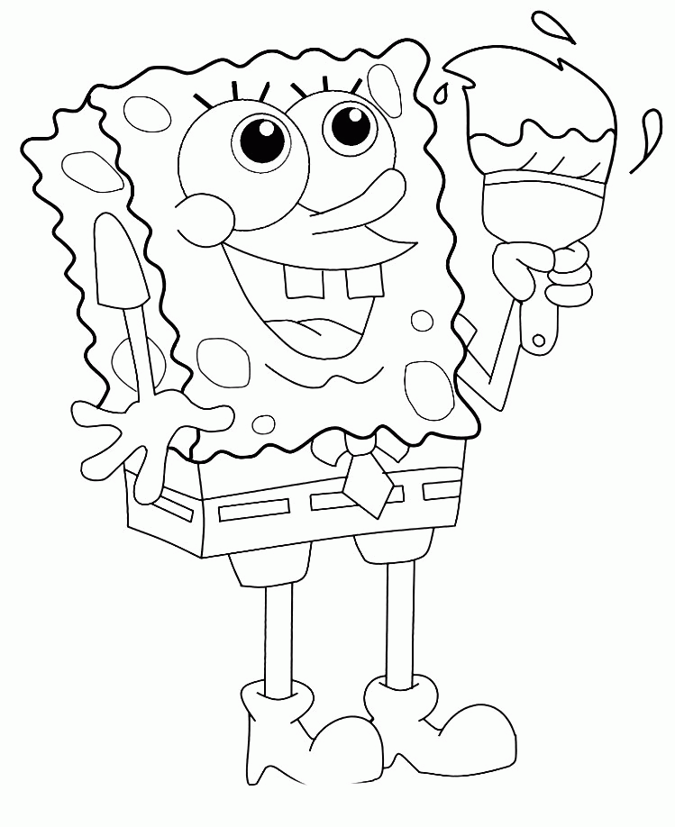 paint sponges Colouring Pages