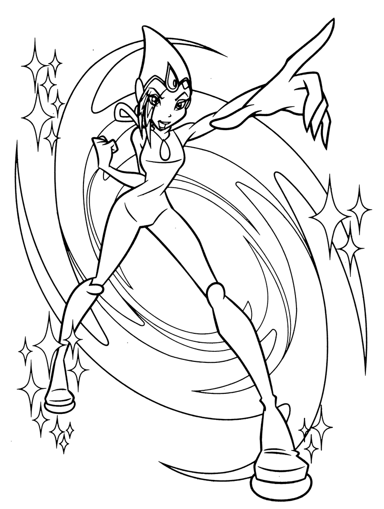 Winx Club Coloring Pages for Kids- Free Coloring Sheets to print