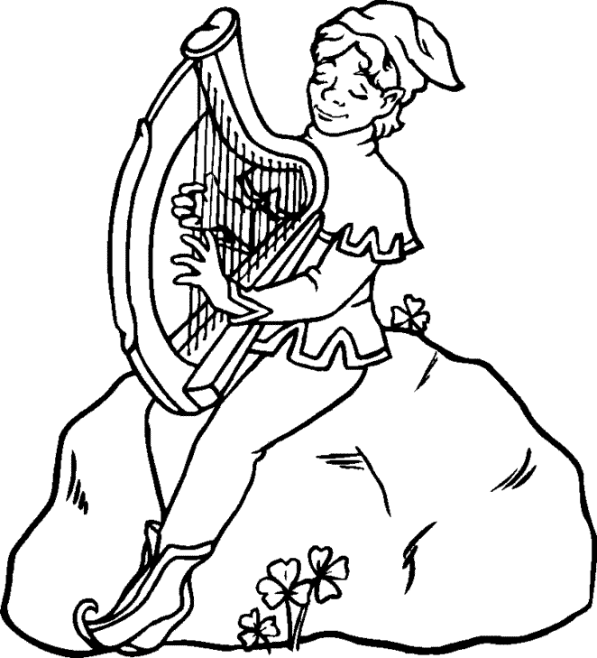 Ireland Harp Coloring Pages