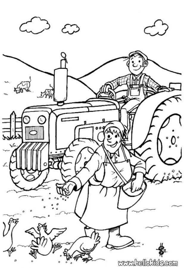 FARM ANIMAL coloring pages - Farmer