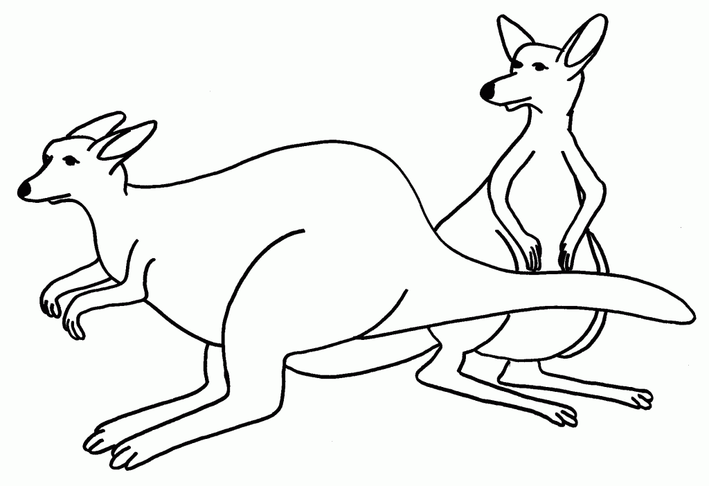 Printable Kangaroo Coloring Pages For Kids | Coloring Pages