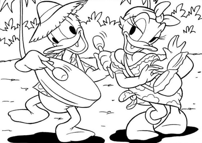 daisy and donald Colouring Pages