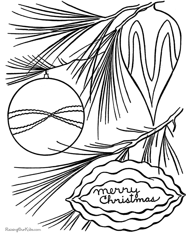 Christmas Tree Ornaments Coloring Pages – FreeChristmas Ornaments 
