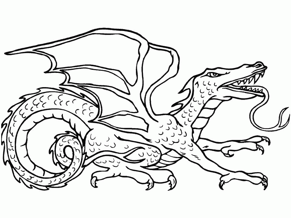 big dragon coloring pages for preschoolers - Coloring Point