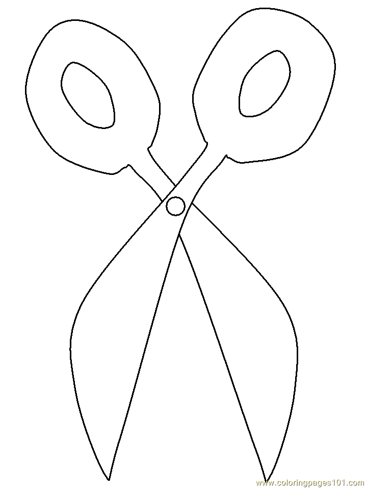Coloring Pages scissors (Education > Back to School) - free 