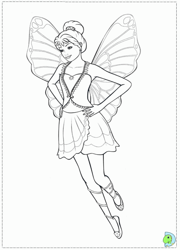 Baribie Mariposa Coloring page