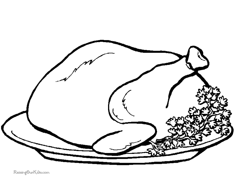 Printable Turkey Coloring Page 004