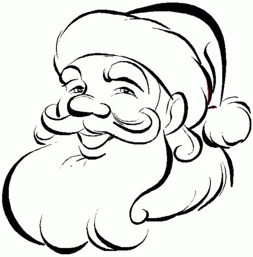 Christmas Santa Claus Coloring Pages Printable For Kindergarten #