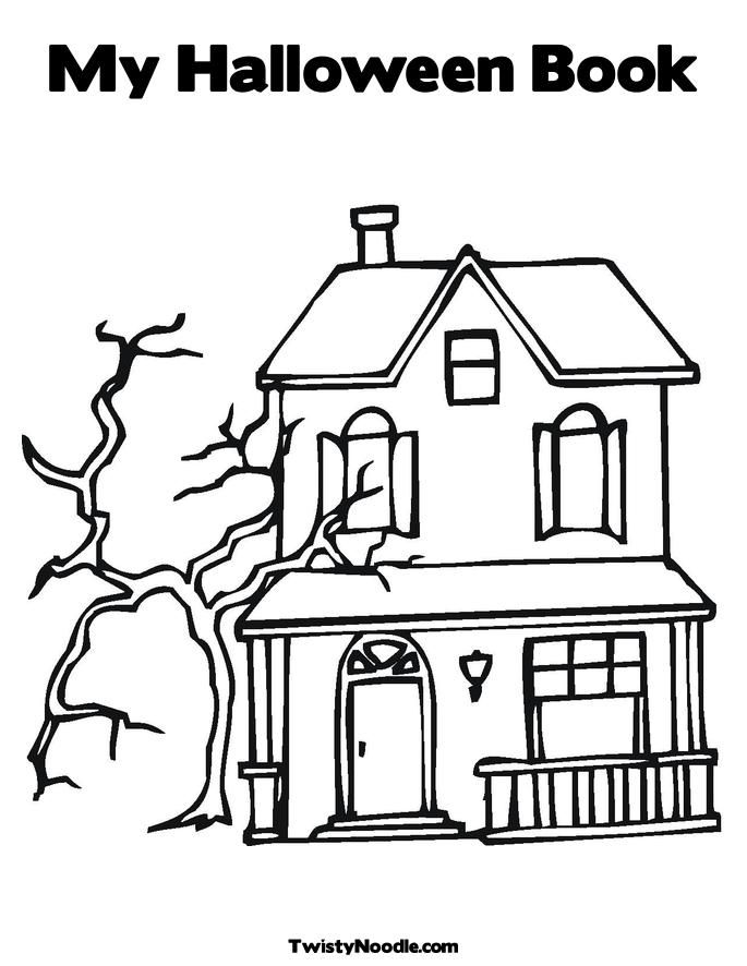 haunted castle Colouring Pages