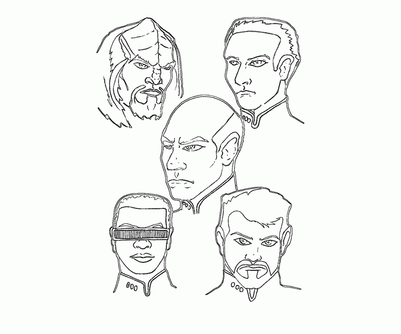 2 Star Trek Coloring Page