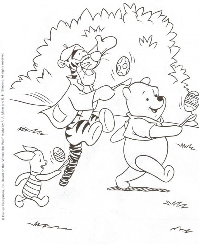 Winnie The Pooh And Friends Coloring Pages The Best 10 Easter 