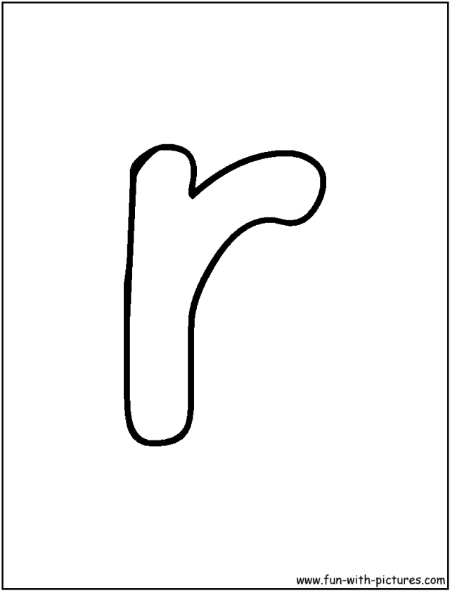 Bubble Letter R Lowercase 199545 R Coloring Page