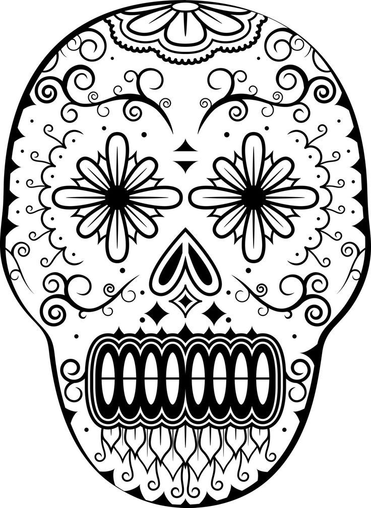 Day of the Dead Coloring page | Sugar Skulls