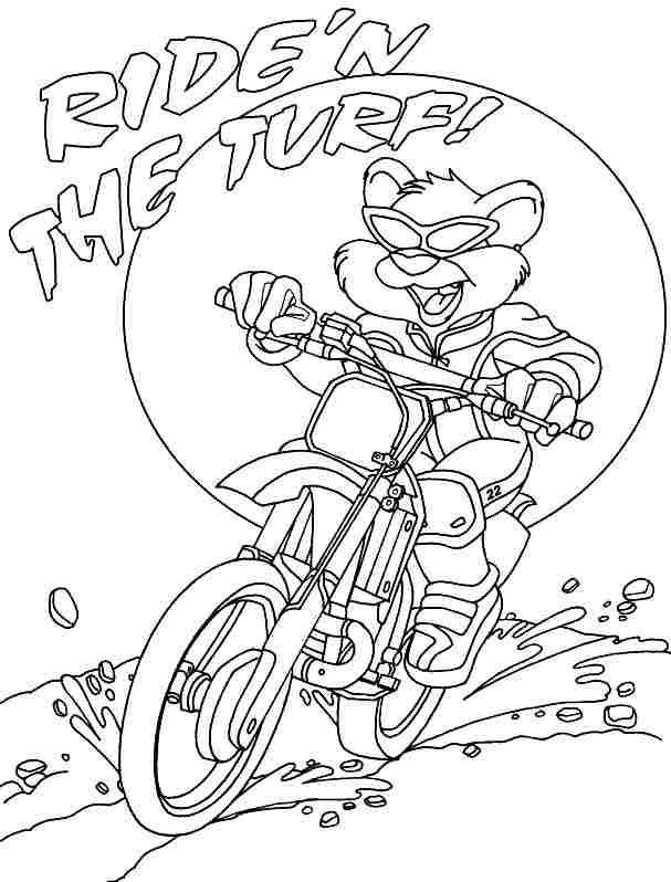 Transportation Motorcycle Colouring Pages Free For Kids & Boys #