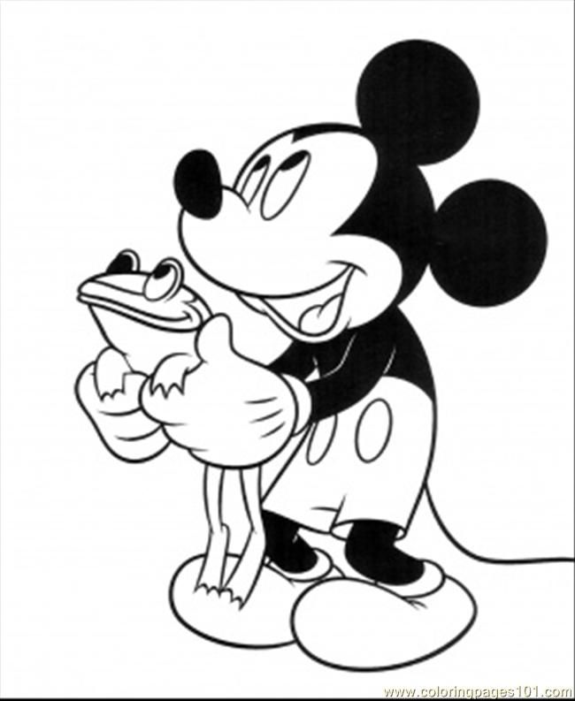 Coloring Pages Mickey Mouse And Frog (Cartoons > Others) - free 