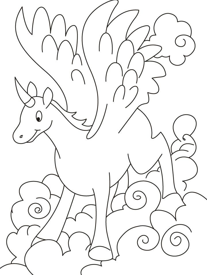 Flying unicorn coloring pages | Download Free Flying unicorn 