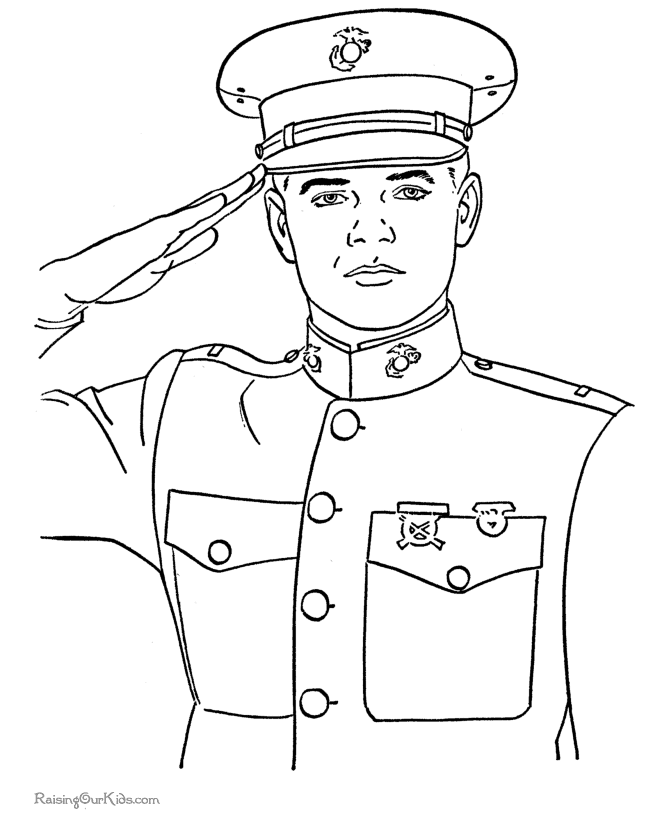 Free Coloring Pages: Army Coloring Pages