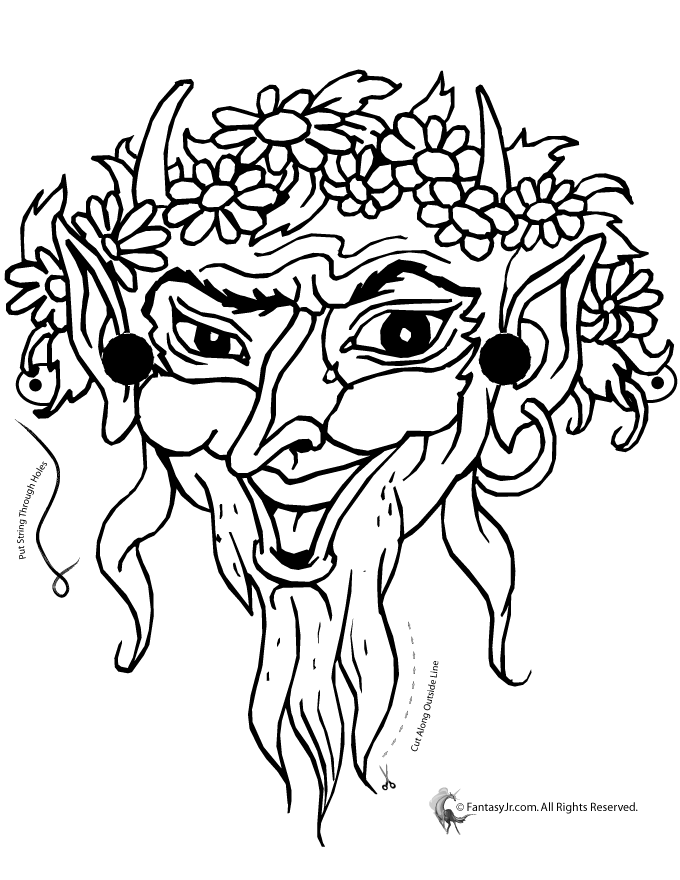 ds mask Colouring Pages