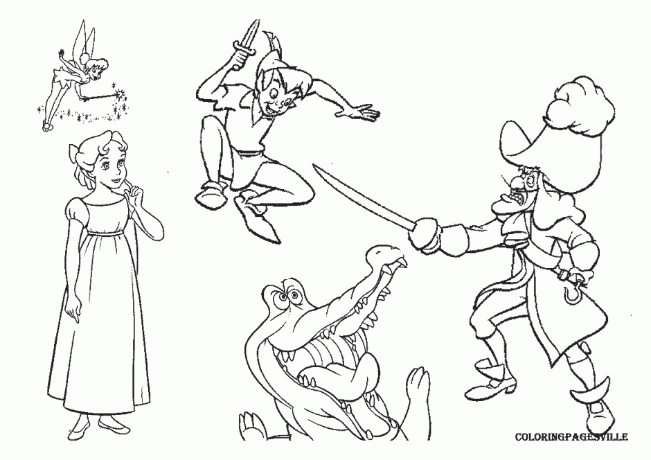 Disney Peter Pan Coloring Pages Peter Pan Colouring Pages Online 