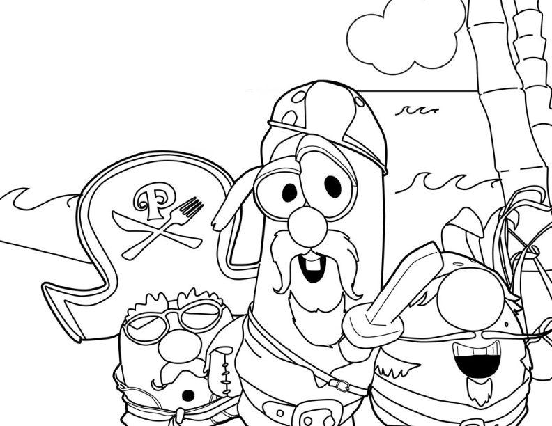 incredible veggie tales Colouring Pages
