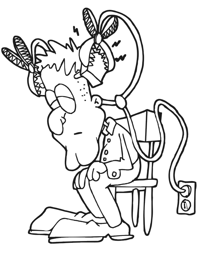 Frankenstein Coloring Page | Being Recharged