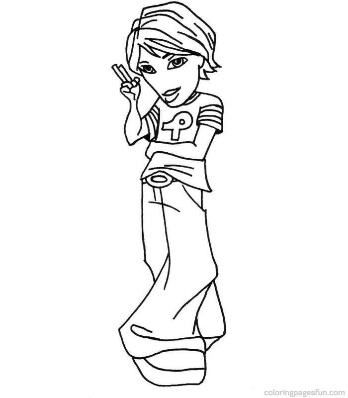 Bratz Boys Coloring Pages 6 | Free Printable Coloring Pages