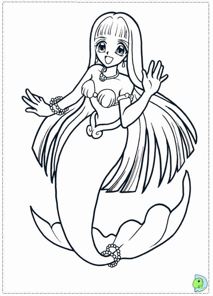 Mermaid Melody noel Colouring Pages