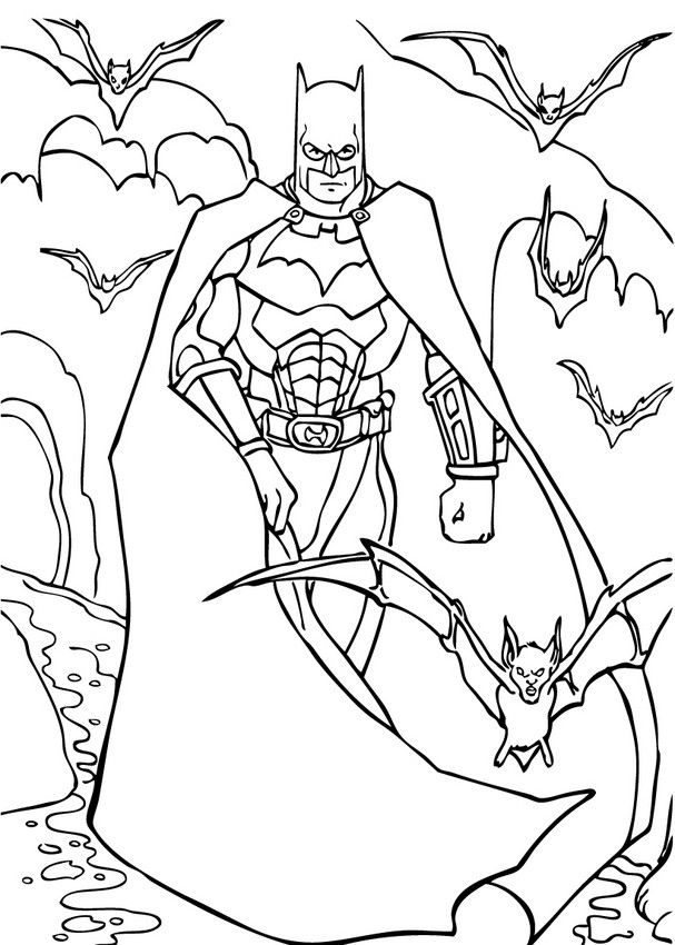 BATMAN coloring pages - Batman's action