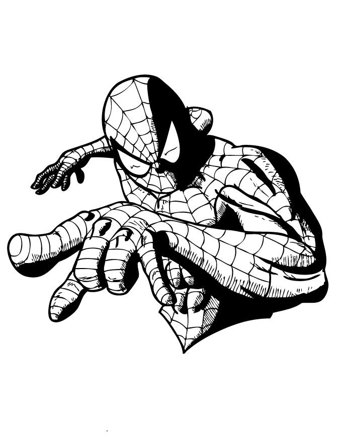 Spider Man Comic For Kids Coloring Page | H & M Coloring Pages