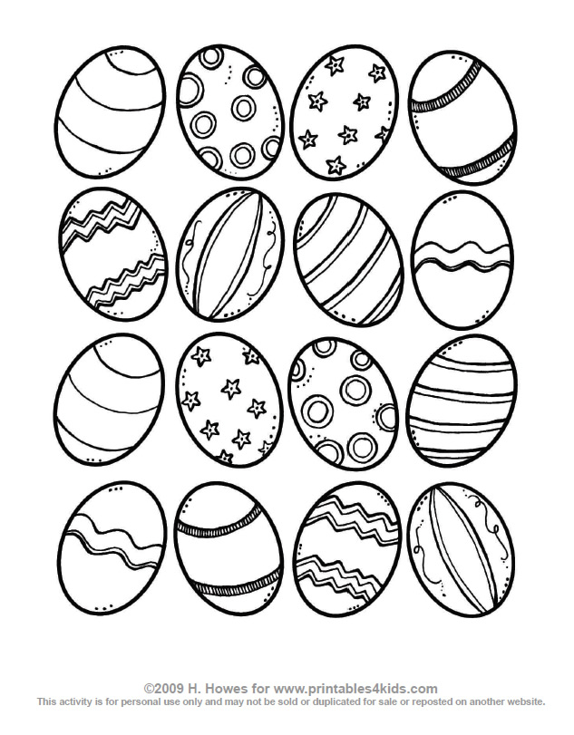 Easter Egg coloring page and matching game : Printables for Kids – free word  search puzzles, coloring pages, and other activities