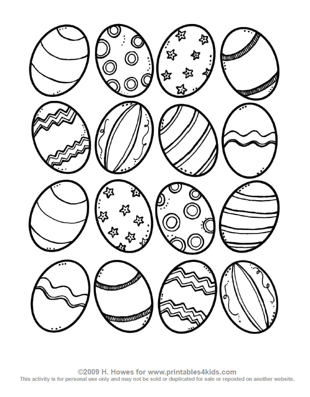 Easter Egg coloring page and matching game – Printables for Kids – free  word search puzzles, coloring pages, and other activities