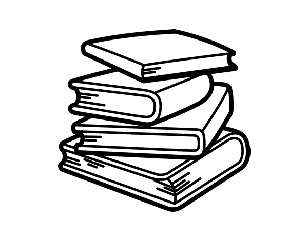 Stack of books coloring page - Coloringcrew.com