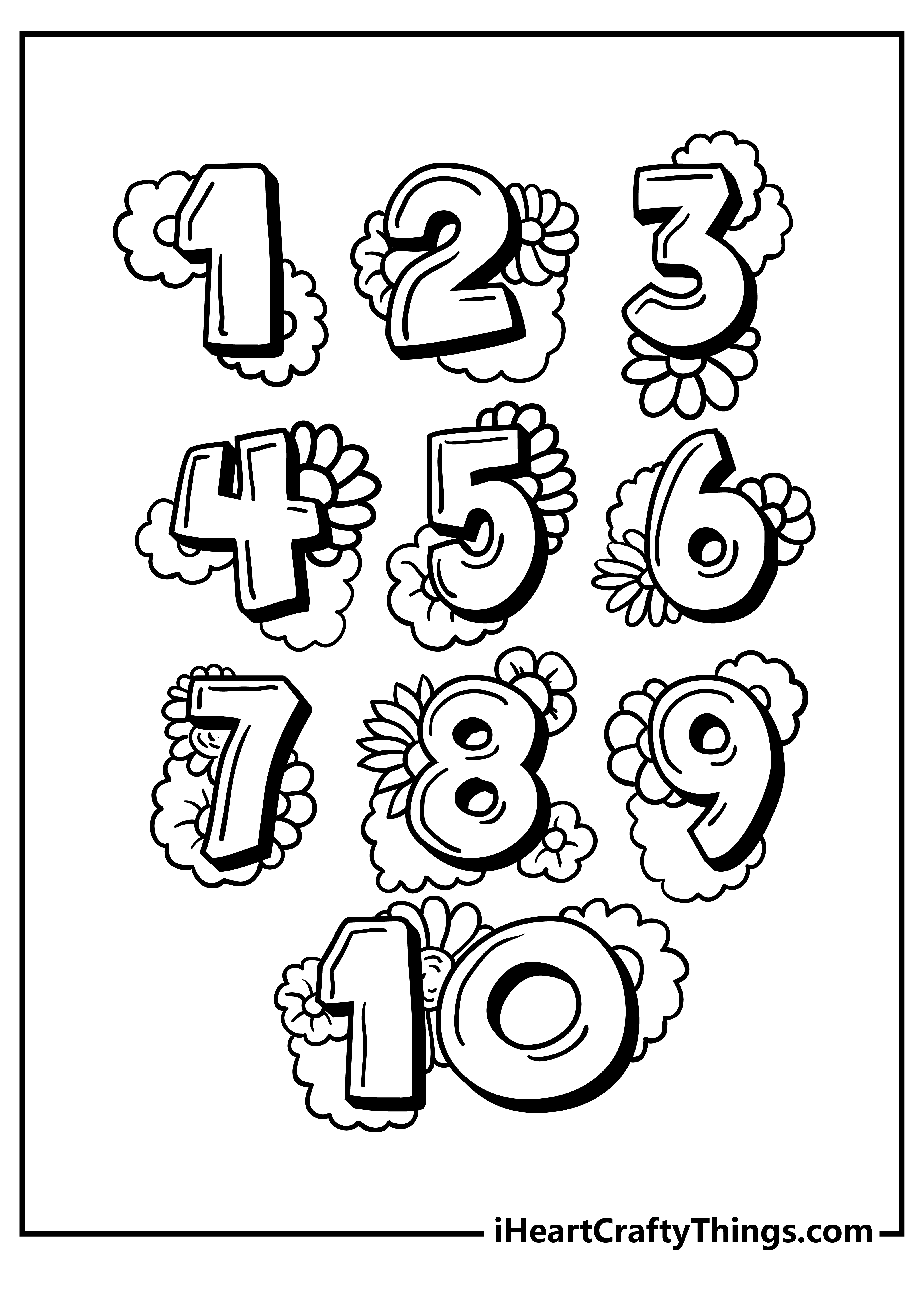 Printable Number Coloring Pages (Updated 2022)