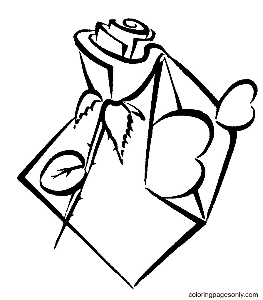 My Heart is in Envelope Coloring Pages - Heart Coloring Pages - Coloring  Pages For Kids And Adults