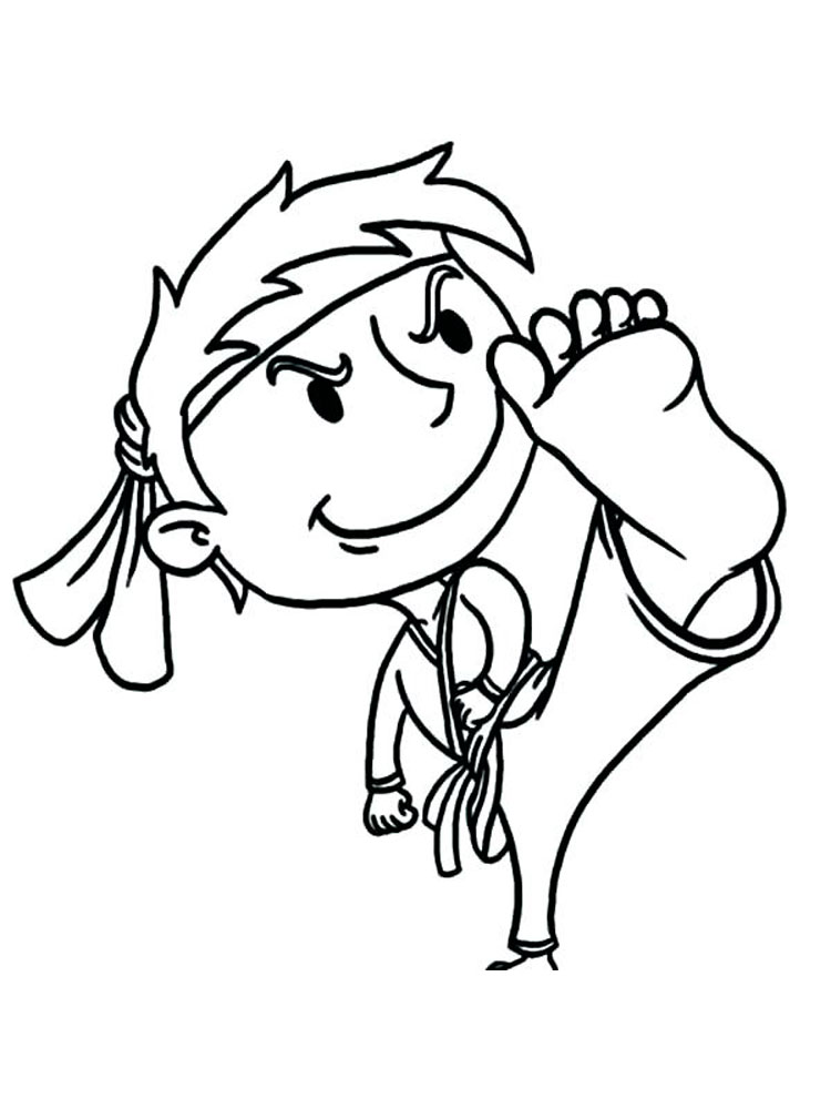 Karate coloring pages. Download and print Karate coloring pages
