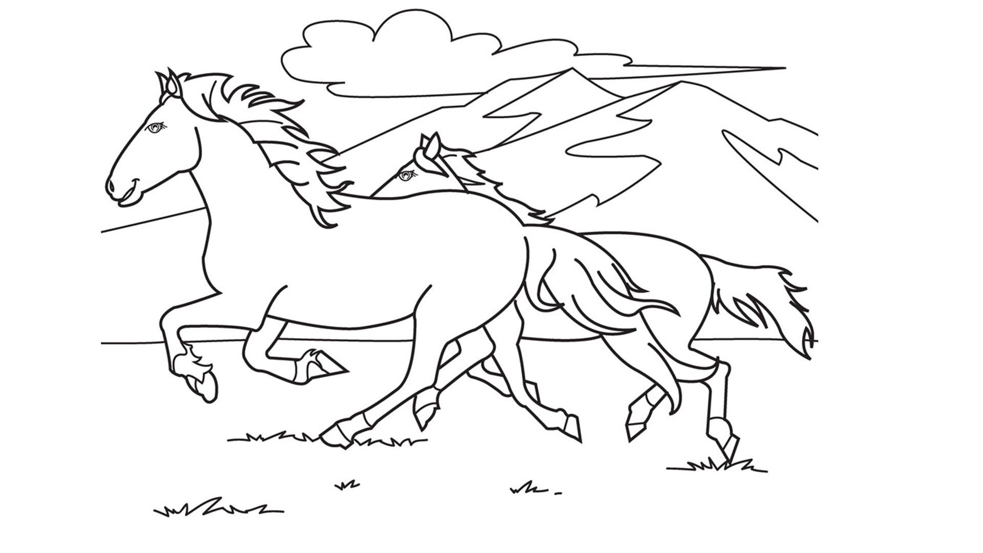 Race Horse Coloring Pages Picture | loopele.com
