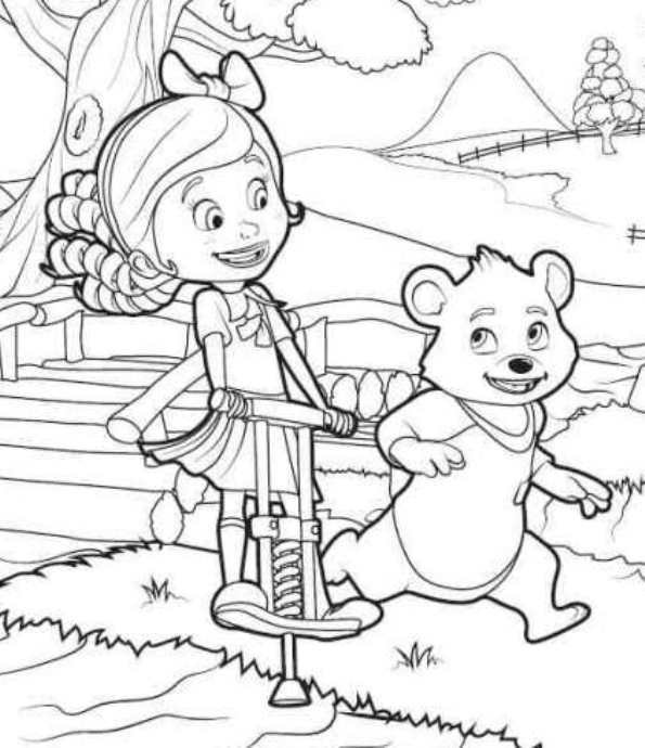 Goldie And Bear Coloring Pages Free