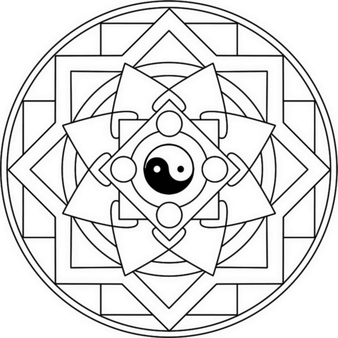 Yin And Yang Coloring Pages - Coloring Pages Kids 2019