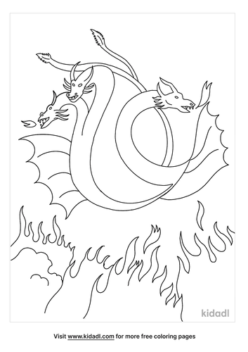 King Ghidorah Coloring Pages | Free Fairytales & Stories Coloring Pages |  Kidadl