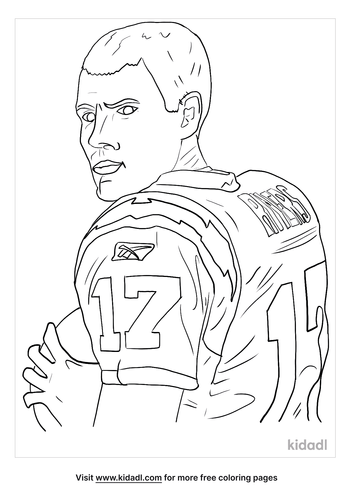 Philip Rivers Coloring Pages | Free Sports Coloring Pages | Kidadl