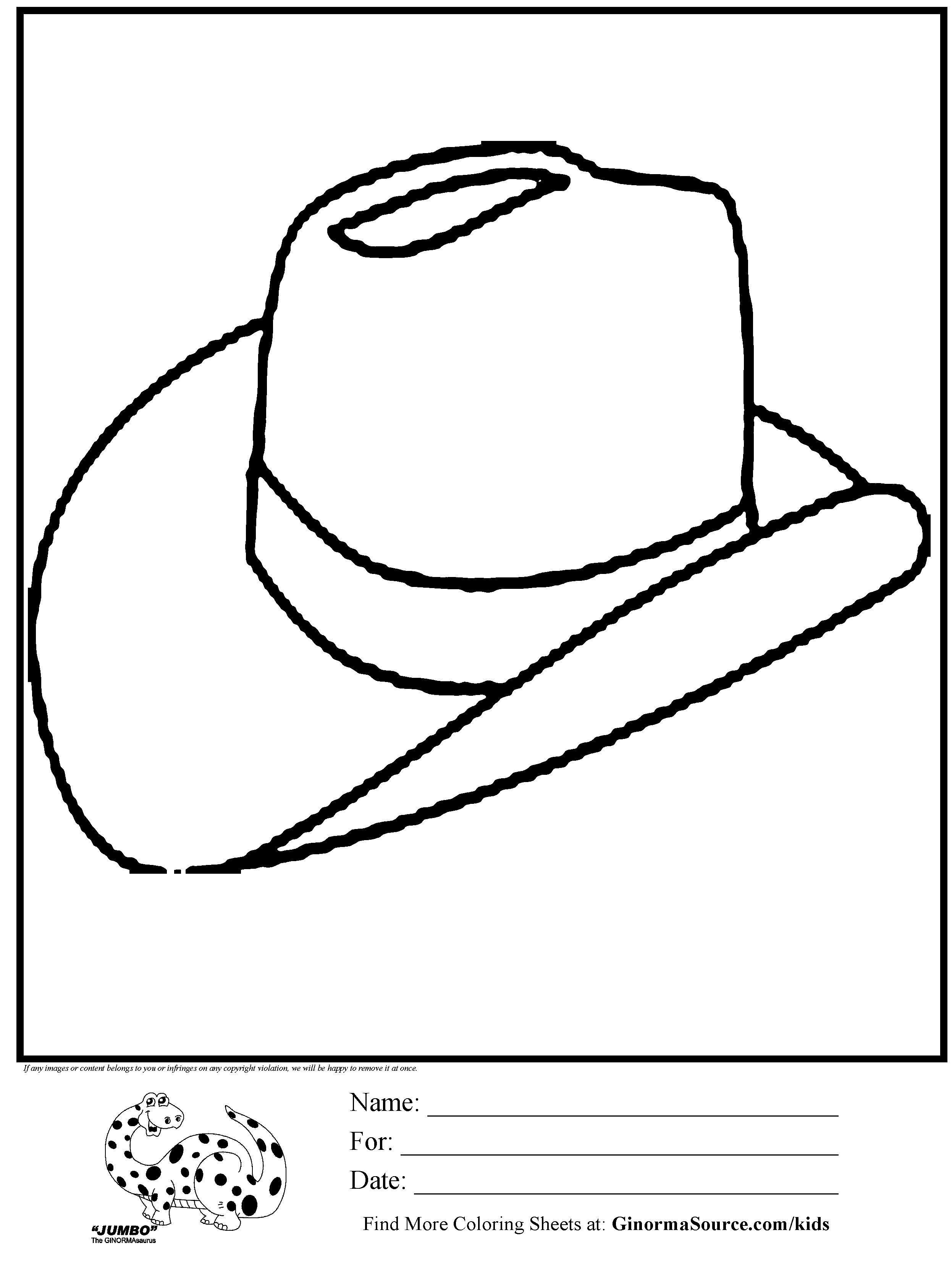 Knack Printable Free Coloring Pages Of Cowboy Boot And Hat Cowboy ...