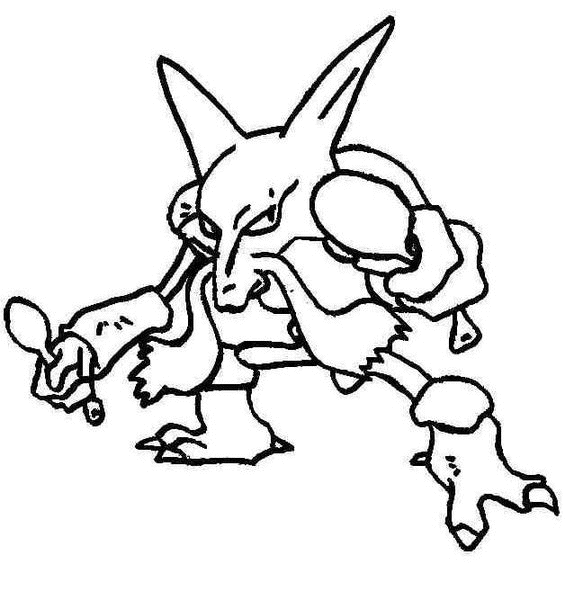 Alakazam coloring picture of Pokemon 65